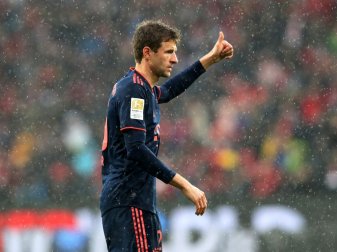 Thomas Müller traf zum zwischenzeitlichen 2:0 Thomas Müller traf zum zwischenzeitlichen 2:0