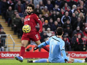 Mohamed Salah erzielte zwei Tore beim Liverpooler Sieg gegen Southampton. Foto: Peter Byrne/PA Wire/dpa Mohamed Salah erzielte zwei Tore beim Liverpooler Sieg gegen Southampton. Foto: Peter Byrne/PA Wire/dpa