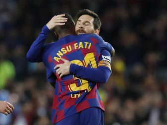 Ansu Fati traf doppelt für Barça beim 2:1-Sieg gegen UD Levante. Foto: Joan Monfort/AP/dpa