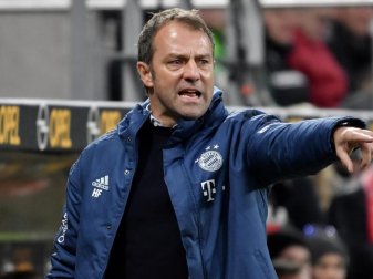 Feiert sein Pokaldebüt als Bayern-Coach: Hansi Flick. Foto: Torsten Silz/dpa Feiert sein Pokaldebüt als Bayern-Coach: Hansi Flick. Foto: Torsten Silz/dpa