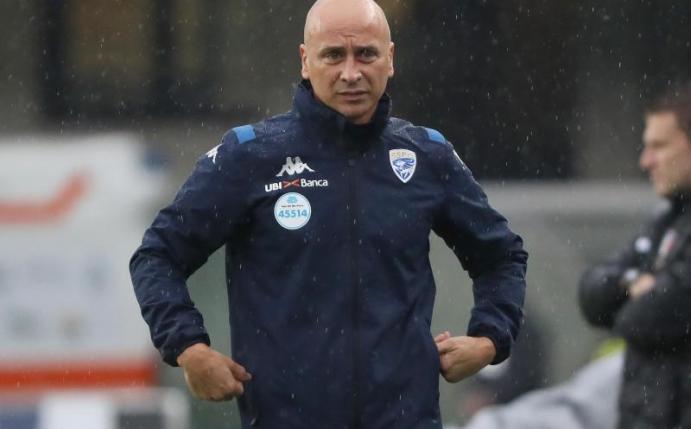 Wurde binnen drei Monaten zum zweiten Mal als Trainer von Brescia Calcio entlassen: Eugenio Corini. Foto: Simone Venezia/ANSA/AP/dpa