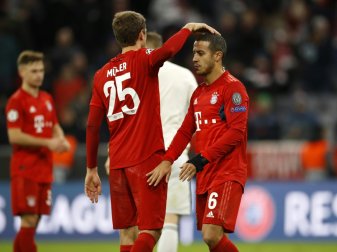 Leistungsträger in München: Thiago (r.) und Thomas Müller Leistungsträger in München: Thiago (r.) und Thomas Müller
