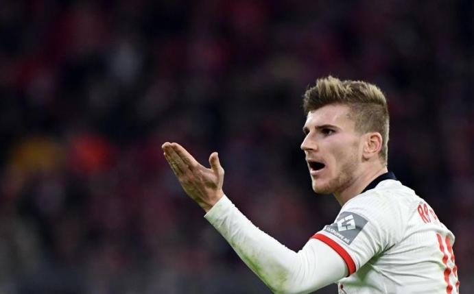 Leipzigs Timo Werner vergab in München eine Großchance. Foto: Matthias Balk/dpa