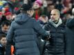 Klopp (l.) und Guardiola duellierten sich bereits 18-mal