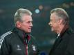 Ehemalige Bayern-Trainer unter sich: Jupp Heynckes (l) und Ottmar Hitzfeld. Foto: picture alliance / dpa