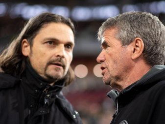Nicht mehr vereint bei Fortuna Düsseldorf: Sportvorstand Lutz Pfannenstiel (l) und Ex-Coach Friedhelm Funkel. Foto: Marius Becker/dpa Nicht mehr vereint bei Fortuna Düsseldorf: Sportvorstand Lutz Pfannenstiel (l) und Ex-Coach Friedhelm Funkel. Foto: Marius Becker/dpa