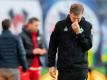 Enttäuscht: Werder-Coach Florian Kohfeldt hat in Bremen immer noch das Vertrauen. Foto: Robert Michael/dpa