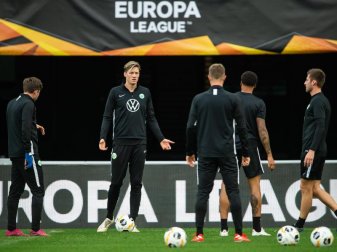 Für den VfL ist Malmö FF ein unbekannter Gegner: Training der Wolfsburger Spieler. Foto: Swen Pförtner/dpa