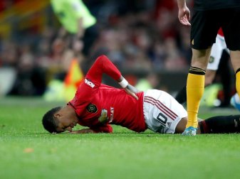Marcus Rashford verletzte sich am Rücken. Foto: Martin Rickett/PA Wire/dpa Marcus Rashford verletzte sich am Rücken. Foto: Martin Rickett/PA Wire/dpa