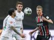 Schon vor dem Spiel von Werder Bremen bei Eintracht Frankfurt herrscht eine angespannte Atmosphäre. Foto: Silas Stein/dpa