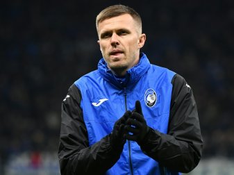 Bergamo-Torjäger Josip Ilicic mit einer großen Geste Bergamo-Torjäger Josip Ilicic mit einer großen Geste