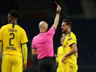 Emre Can sah im Rückspiel gegen Paris die Rote Karte Emre Can sah im Rückspiel gegen Paris die Rote Karte