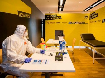 Im Stadion des BVB finden Coronatests statt