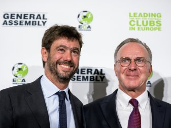 Karl-Heinz Rummenigge (r.) mit ECA-Chef Andrea Agnelli Karl-Heinz Rummenigge (r.) mit ECA-Chef Andrea Agnelli