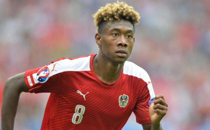 Soll laut einem Medienbericht doch nicht der jüngste Debütant von Österreichs Nationalmannschaft sein: David Alaba. Foto: picture alliance / Peter Kneffel/dpa