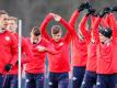Dürfen das Mannschaftstraining wieder aufnehmen: Die Spielr von RB Leipzig. Foto: Jan Woitas/dpa-Zentralbild/dpa