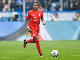 David Alaba freute sich über die Trainingseinheit in der heimischen Arena. Foto: Tom Weller/dpa