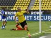 Erling Haaland jubelt nach seinem Tor zum 1:0. Foto: Martin Meissner/AP-Pool/dpa
