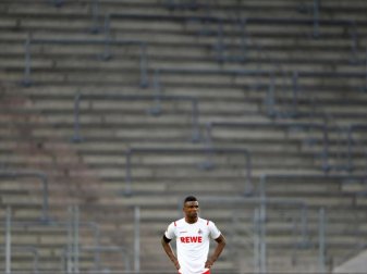 Jhon Cordoba durfte den Elfmeter für den 1. FC Köln nicht schießen. Foto: Thilo Schmuelgen/Reuters-Pool/dpa Jhon Cordoba durfte den Elfmeter für den 1. FC Köln nicht schießen. Foto: Thilo Schmuelgen/Reuters-Pool/dpa
