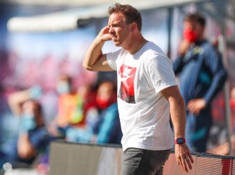 Leipzigs Trainer Julian Nagelsmann trifft mit seinem Team auf Hertha BSC. Foto: Jan Woitas/dpa-Zentralbild-Pool/dpa Leipzigs Trainer Julian Nagelsmann trifft mit seinem Team auf Hertha BSC. Foto: Jan Woitas/dpa-Zentralbild-Pool/dpa