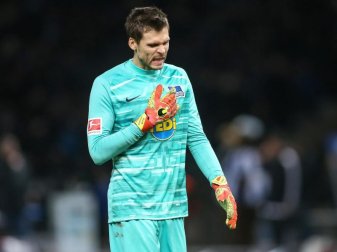 Hertha-Keeper Rune Jarstein leistete sich gegen Leipzig einen dicken Patzer. Foto: Andreas Gora/dpa Hertha-Keeper Rune Jarstein leistete sich gegen Leipzig einen dicken Patzer. Foto: Andreas Gora/dpa