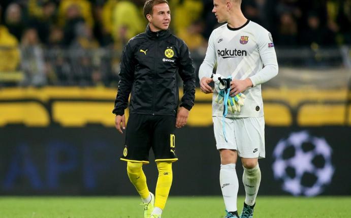 Marc-Andre ter Stegen (r.) und Mario Götze