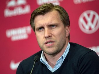 Markus Krösche, Sportdirektor von RB Leipzig, während einer Pressekonferenz. Foto: Hendrik Schmidt/dpa-Zentralbild/dpa Markus Krösche, Sportdirektor von RB Leipzig, während einer Pressekonferenz. Foto: Hendrik Schmidt/dpa-Zentralbild/dpa