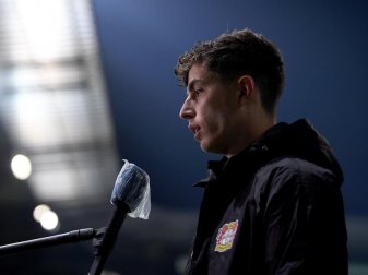 Steht beim Spiel gegen die Bayern im Rampenlicht: Leverkusens Kai Havertz. Foto: Stuart Franklin/Getty-Pool/dpa Steht beim Spiel gegen die Bayern im Rampenlicht: Leverkusens Kai Havertz. Foto: Stuart Franklin/Getty-Pool/dpa