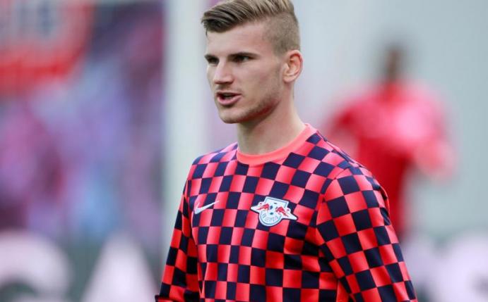 Timo Werner steht Medienberichten zufolge dicht vor einem Transfer zum FC Chelsea. Foto: Hannibal Hanschke/reuters/Pool/dpa