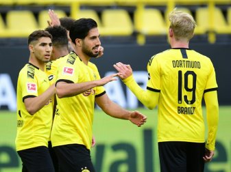 Emre Can (m.) erzielte den Siegtreffer für den BVB Emre Can (m.) erzielte den Siegtreffer für den BVB