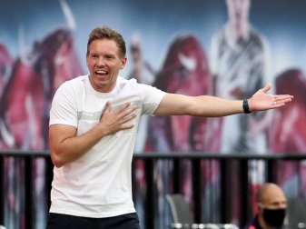 Ist mit Leipzig bei seine Ex-Club Hoffenheim gefordert: RB-Coach Julian Nagelsmann. Foto: Alexander Hassenstein/Getty Images Europe/Pool/dpa