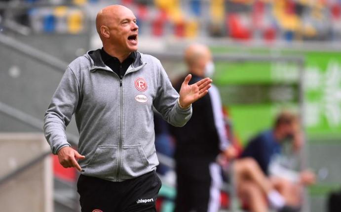 Will mit der Fortuna dem BVB ein Bein stellen: Düsseldorf-Coach Uwe Rösler. Foto: Marius Becker/dpa-Pool/dpa