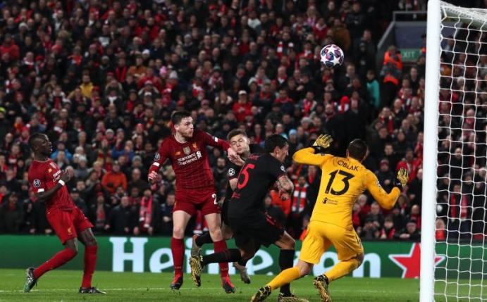 Am 11. März spielte der FC Liverpool in der Champions League gegen Atlético Madrid. Foto: Peter Byrne/PA Wire/dpa