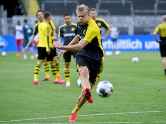 Nimmt gegen Düsseldorf vorerst auf der Bank Platz: BVB-Torjäger Erling Haaland. Foto: Federico Gambarini/dpa-Pool/dpa Nimmt gegen Düsseldorf vorerst auf der Bank Platz: BVB-Torjäger Erling Haaland. Foto: Federico Gambarini/dpa-Pool/dpa