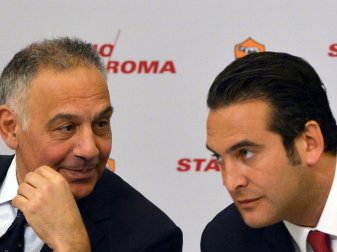 James Pallotta (l.) will sich von der Roma trennen James Pallotta (l.) will sich von der Roma trennen