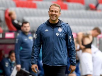 Bayerns Trainer Hansi Flick gibt seiner Mannschaft nach dem Sieg gegen Freiburg zwei Tage frei. Foto: Sven Hoppe/dpa-Pool/dpa