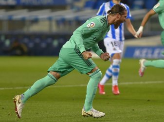 Sergio Ramos bejubelt seinen Führungstreffer Sergio Ramos bejubelt seinen Führungstreffer