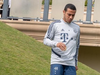 Hatte sich einer Leistenoperation unterzogen: Thiago vom FC Bayern München. Foto: Peter Kneffel/dpa Hatte sich einer Leistenoperation unterzogen: Thiago vom FC Bayern München. Foto: Peter Kneffel/dpa