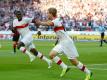 Früher beim VfB Stuttgart, bald beim FC Chelsea Teamkollegen: Timo Werner (r) und Antonio Rüdiger. Foto: picture alliance / dpa