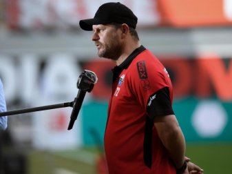 Muss mit Paderborn zurück in die 2. Liga: SC-Coach Steffen Baumgart. Foto: Ina Fassbender/AFP-Pool/dpa Muss mit Paderborn zurück in die 2. Liga: SC-Coach Steffen Baumgart. Foto: Ina Fassbender/AFP-Pool/dpa