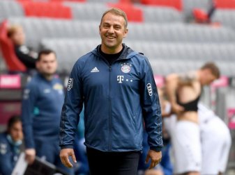 Wurde von der Übergangslösung zum Meister-Coach: Bayern-Trainer Hansi Flick. Foto: Sven Hoppe/dpa-Pool/dpa Wurde von der Übergangslösung zum Meister-Coach: Bayern-Trainer Hansi Flick. Foto: Sven Hoppe/dpa-Pool/dpa