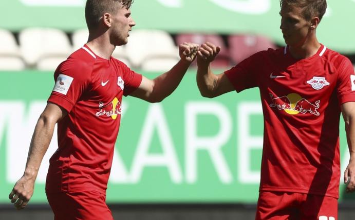 Timo Werner (l.) erzielt seine Saisontore 27 und 28