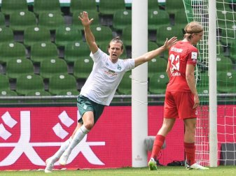 Werders Niclas Füllkrug jubelt nach seinem Tor zum 3:0 gegen den FC Köln. Foto: Carmen Jaspersen/dpa Werders Niclas Füllkrug jubelt nach seinem Tor zum 3:0 gegen den FC Köln. Foto: Carmen Jaspersen/dpa