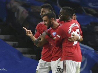 Bruno Fernandes (M.) schießt ManUnited zum Sieg Bruno Fernandes (M.) schießt ManUnited zum Sieg