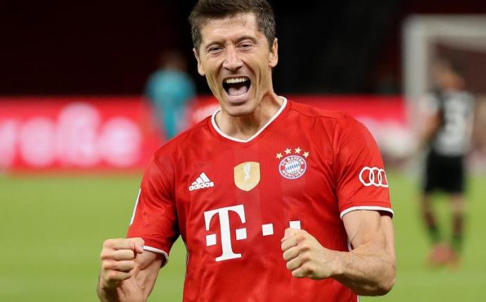 Traf auch im DFB-Pokalfinale doppelt: Bayern-Star Robert Lewandowski. Foto: Alexander Hassenstein/Getty Images Europe/Pool/dpa