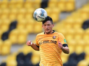 Wechselt von Absteiger Dresden zu Aufsteiger Braunschweig: Jannis Nikolaou. Foto: Robert Michael/dpa-Pool/dpa