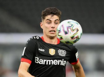 Auf der Suche nach einem neuen Verein: Leverkusens Kai Havertz in Aktion. Foto: Alexander Hassenstein/Getty Images Europe/Pool/dpa Auf der Suche nach einem neuen Verein: Leverkusens Kai Havertz in Aktion. Foto: Alexander Hassenstein/Getty Images Europe/Pool/dpa
