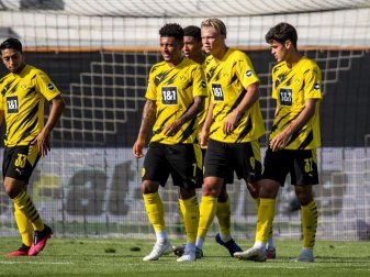 Jung und gut: Die BVB-Youngster Jadon Sancho, Jude Bellingham, Erling Braut Haaland und Giovanni Reyna. Foto: David Inderlied/dpa Jung und gut: Die BVB-Youngster Jadon Sancho, Jude Bellingham, Erling Braut Haaland und Giovanni Reyna. Foto: David Inderlied/dpa