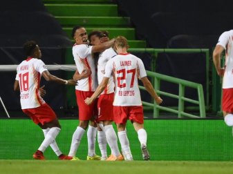 RB Leipzig erreichte das Halbfinale der Champions League. Foto: Lluis Gene/Pool AFP/AP/dpa