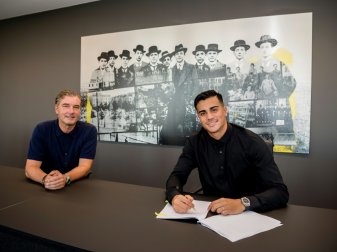 Reinier (r.) mit BVB-Sportdirektor Michael Zorc Reinier (r.) mit BVB-Sportdirektor Michael Zorc